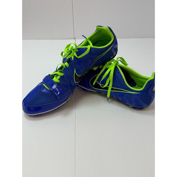 Nike Zoom Rival s 8 Track Spikes Mens Size 13 Blue Lime Running Spring Shoes